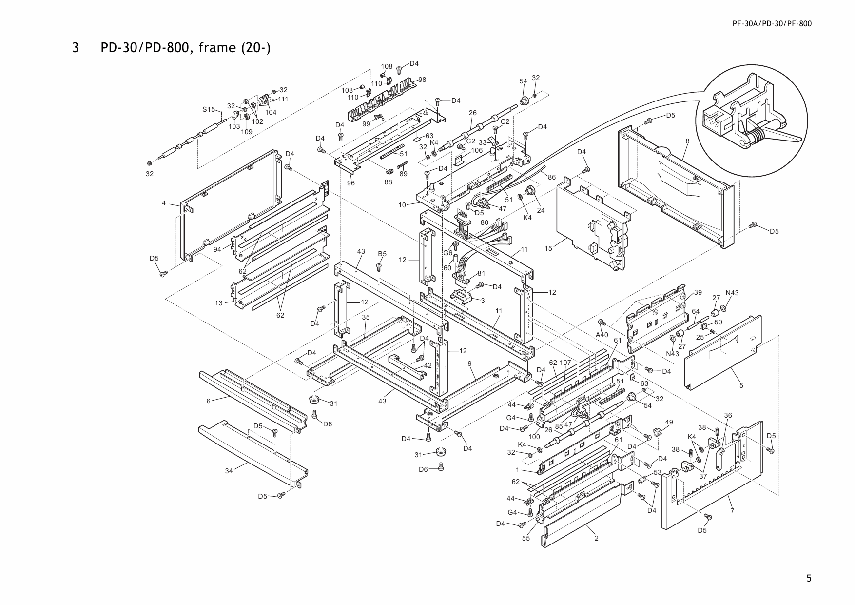 KYOCERA Options Paper-Feeder-PF-30A PD-30 800 Parts Manual-2